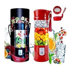 Portable Blender,Toycol Mini Personal Size Blenders for Smoothies and Shakes,USB Travel Juicer Cup Fruit Juice Mixer with 6 Upda
