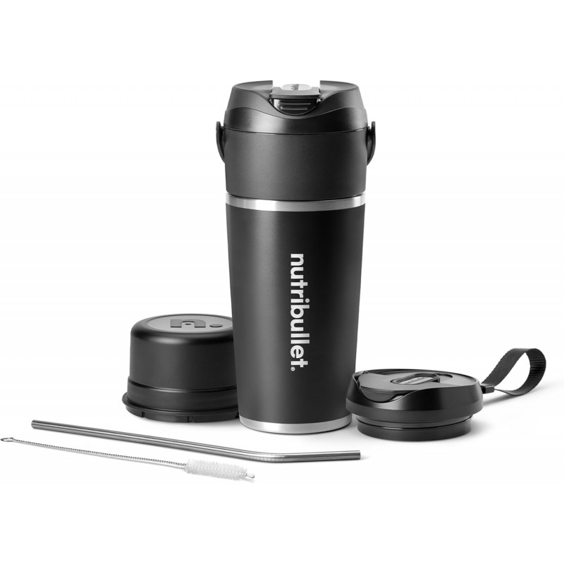 nutribullet Flip Portable Blender with Insulated Cup, Black, NBPB50350AK