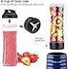La Reveuse Smoothies Blender Personal Size 300 Watts con Botella Deportiva de Viaje Portátil sin BPA de 18 oz, Navy