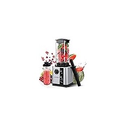 CRANDDI Commercial Blenders 1800W, 80oz Professional High-Speed Countertop Blenders for Smoothies, Self-Cleaning, Come with Tamp