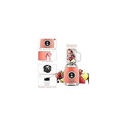 Americana EPB399C BPA Free Glass Blending Jar y Tritan Sports Bottle Blend Smoothie personal, Crush Ice, Shakes, Keto Protein Bl