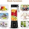 Licuadora portátil, YKSINX Personal Mini Blender Batidos y batidos USB Recargable Juicer Cup Travel Handheld Fresa de jugo fresc