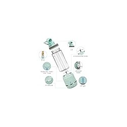 Licuadora Portátil para Batidos y Batidos con Taza y Tapa de Viaje Libre de BPA, Mini Licuadora Portátil Personal Blender USB Re