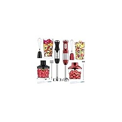 Keylitos 5 in1 Mezcladora de Mano de Inmersión - Mejorada 1000W Handheld Stick Blender con 15 Velocidad para Smoothie, Sopa, Com