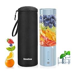 Portable Blender Personal Juicer for Shakes and Smoothies - 20 OZ Mini Blender Cup with 6 Blades, Travel Lid, USB Rechargeable, 