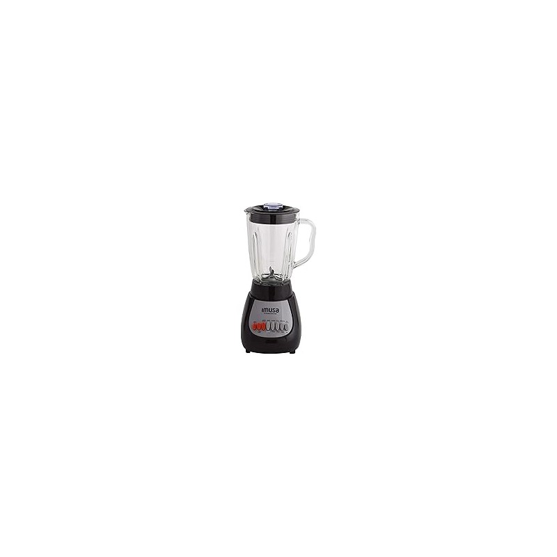 IMUSA USA GAU-80313B Black 10-Speed Blender with Glass Jar 4, 42 oz