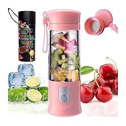 Portable Blender, USB Travel Juice Cup Baby Food Mixing Juicer Machince with Updated 6 Blades with Powerful Motor 4000mAh Rechar