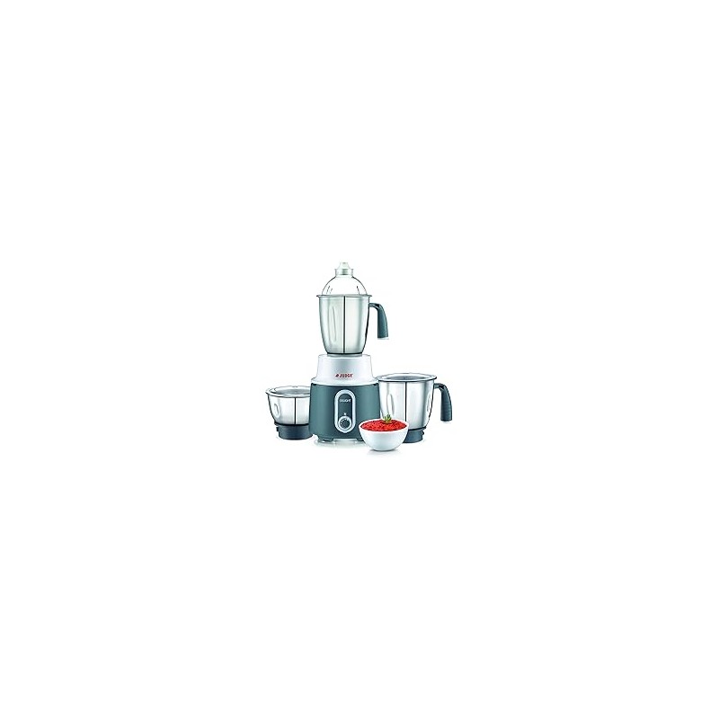 Judge Delight Wet / Dry 3 -Jar Mixer Grinder Potente motor de 750 vatios, cuchillas y frascos de acero inoxidable, diseño elegan