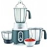 Judge Delight Wet / Dry 3 -Jar Mixer Grinder Potente motor de 750 vatios, cuchillas y frascos de acero inoxidable, diseño elegan
