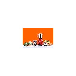 TABAKH Indian Mixer Grinder | 3 frascos de acero inoxidable | 650 vatios | 110 voltios | Rojo