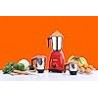 TABAKH Indian Mixer Grinder | 3 frascos de acero inoxidable | 650 vatios | 110 voltios | Rojo