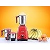 TABAKH Indian Mixer Grinder | 3 frascos de acero inoxidable | 650 vatios | 110 voltios | Rojo