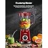 Yabano Mezcladora de Alimentos Rojos de 60 oz con Hoja Extraíble, Rendimiento de Alta Velocidad, Hielo de Trituración y Frutas C