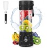 Licuadora portátil, licuadora de jugo personal MIAOKE, taza de exprimidor recargable USB con seis cuchillas en 3D, licuadora de 