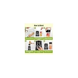 Nuovoware Licuadora Portátil para Batidos y Batidos, 12 PCS Licuadoras de Tamaño Personal con Hoja de 6 Edas, 600W Smoothie 2 * 