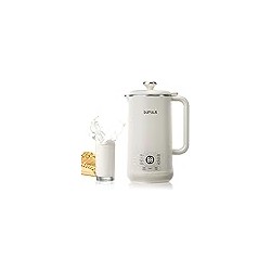 Hacedor de leche de nueces 8 en 1, Hacedor de leche de soja de 40,58 oz con 10 cuchillas, Máquina automática de leche de almendr