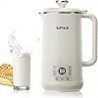 Hacedor de leche de nueces 8 en 1, Hacedor de leche de soja de 40,58 oz con 10 cuchillas, Máquina automática de leche de almendr