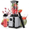 CRANDDI Commercial Blenders 1800W, 80oz Professional High-Speed Countertop Blenders for Smoothies, Self-Cleaning, Come with Tamp