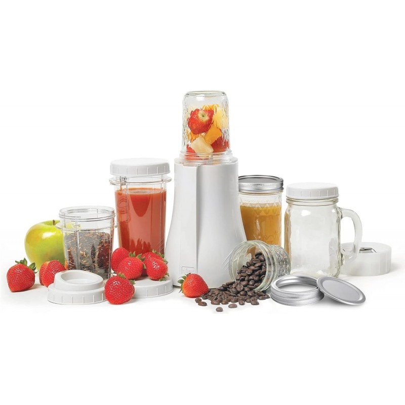 Tribest PB-350XL-A Personal Blender for Shakes and Smoothies with Portable Blender Cups, White, 5 x 5 x 16.25 inches