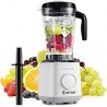 COSTWAY Professional Countertop Blender, 8-in-1 Household Hot & Cold Shake Mixer with 59 oz Jar, 1200 Watt Base, 10-Gear Speed &