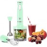 Hand Blender - With Egg Whisk & Chopper, Powerful 300- Watt - Stick Blender, Hand Mixer Set Stainless Steel Shaft & Blades, Hand